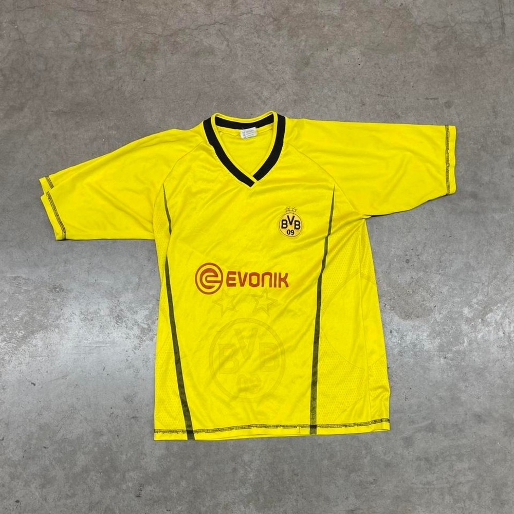 Borussia Dortmund BVB 09 Yellow Soccer Jersey Evonik‎ Sponsor Vintage Men's M